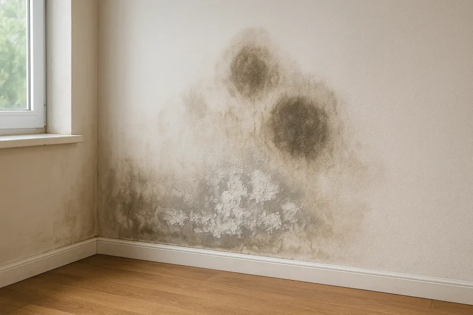 mur humide salpêtre tache humidité intérieur maison